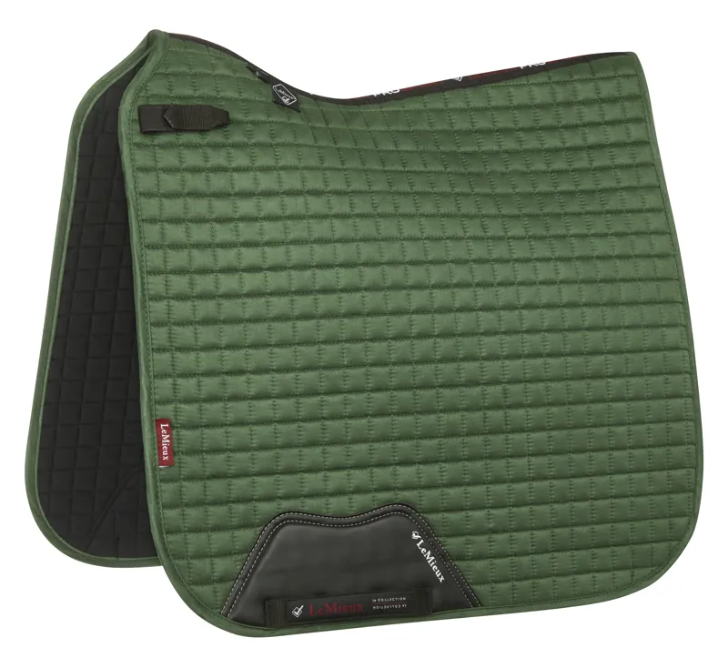 LeMieux ProSport Suede Dressage Square Hunter Green